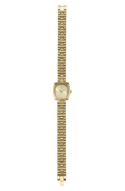 Ettika Square Dial Bracelet Watch, 20mm X 23mm In Gold