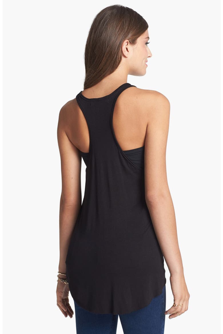 Racerback Cotton Tank, Alternate, color, BLACK