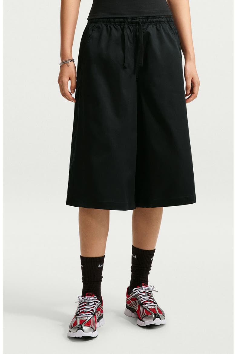Parachute Wide Leg Shorts, Main, color, BLACK/ BLACK