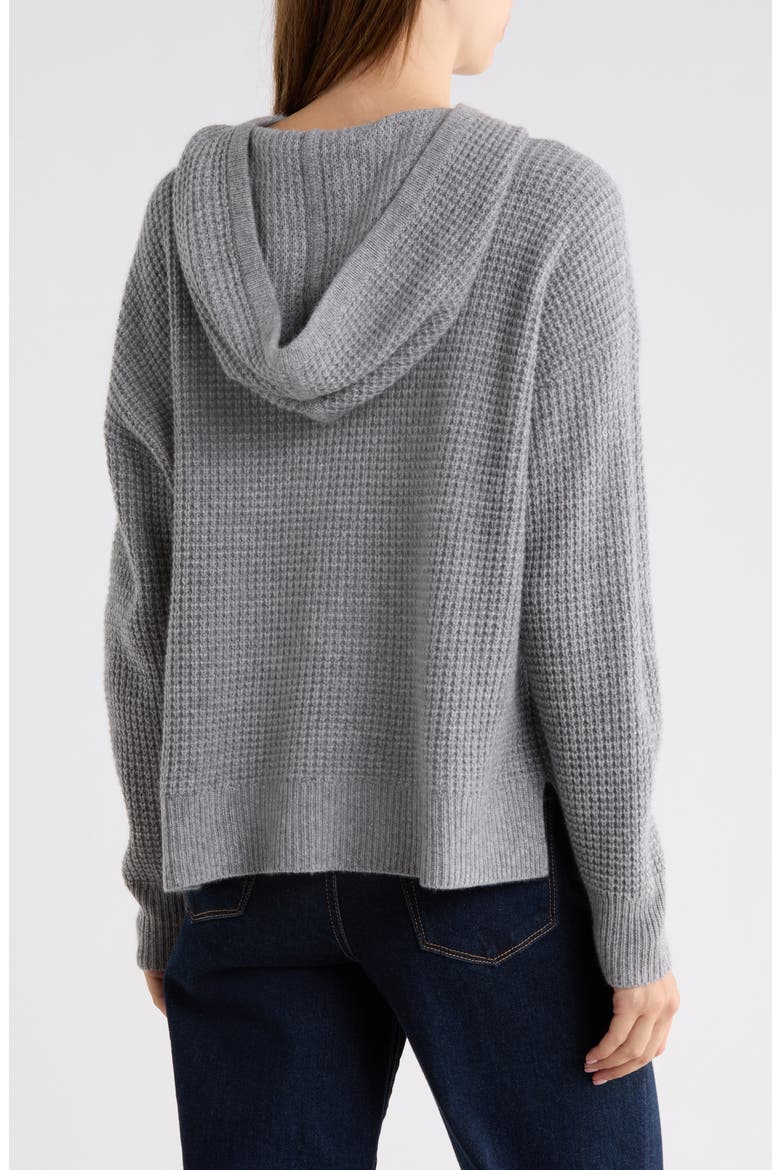 Emmanuelle Cashmere Blend Hoodie, Alternate, color, MEDIUM HEATHER GREY