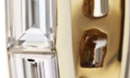 Maria Tash 18ct 8mm Invisible Baguette Diamond Eternity Single Hoop Earring In Yellow Gold