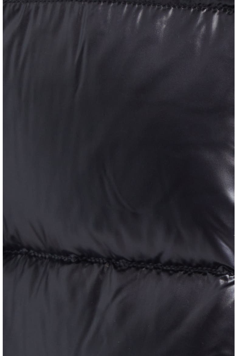 Faux Fur Lined Water Repellent Quilted Down Jacket, Alternate, color, BLACK