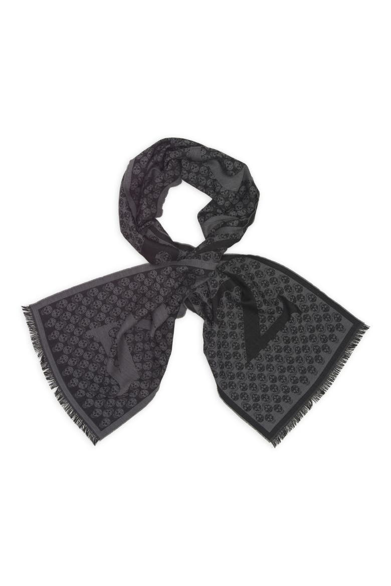 Multilogo Wool Scarf, Alternate, color, GREY/ DARK GREY