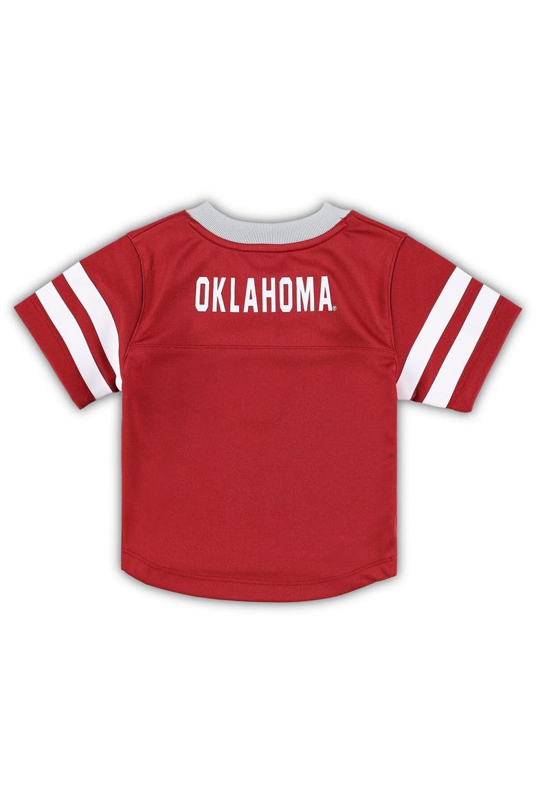 Toddler Crimson/Gray Oklahoma Sooners Red Zone Jersey & Pants Set, Alternate, color, Crimson