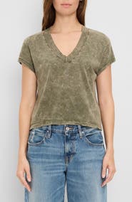 Michael Stars Harlan Cropped V-Neck T-Shirt
