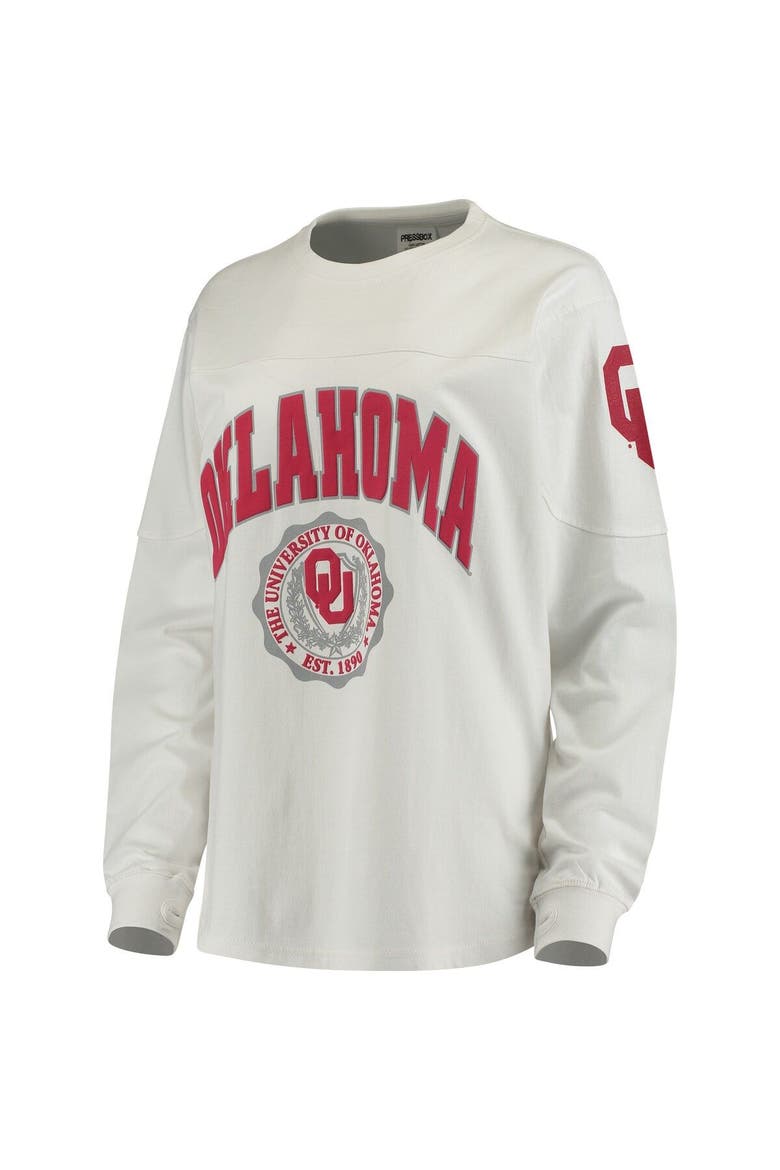 Women's White Oklahoma Sooners Edith Long Sleeve T-Shirt, Alternate, color, White