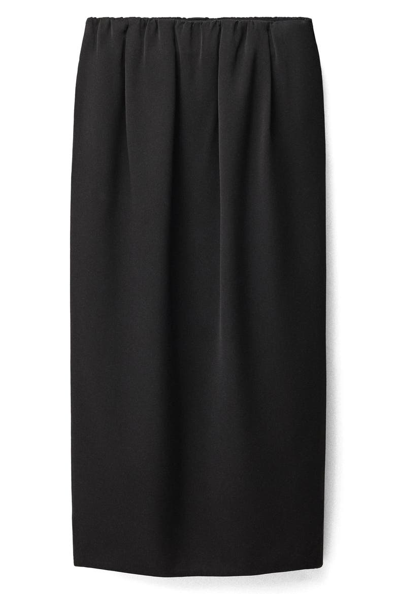 Gathered Maxi Skirt, Alternate, color, BLACK