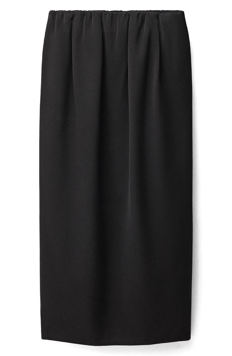 MANGO Gathered Maxi Skirt, Alternate, color, Black