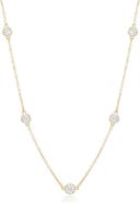 The Lovery Long CZ Station Chain Necklace