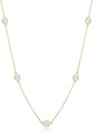 The Lovery Long CZ Station Chain Necklace