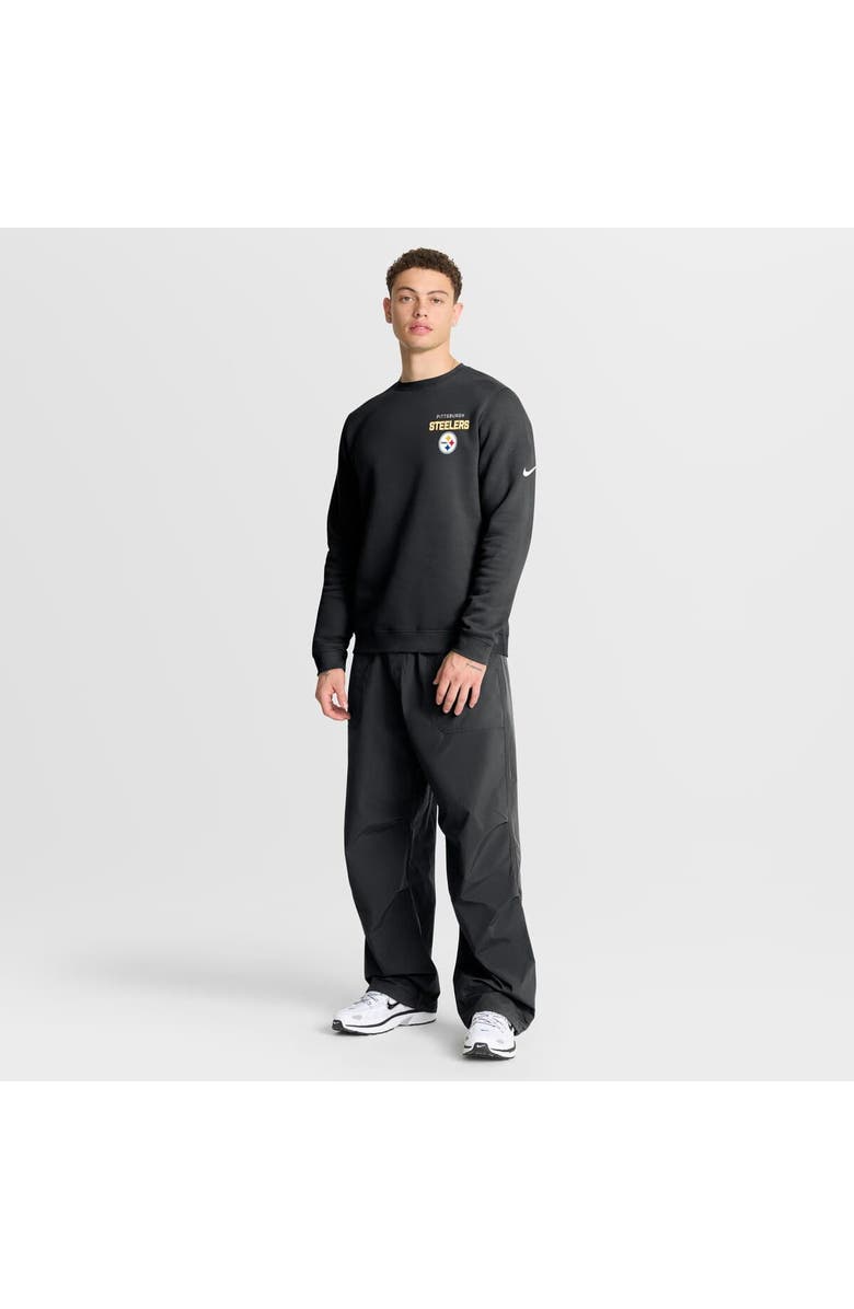 Nike Men
s Nike Black Pittsburgh Steelers Primetime Club Fleece Pullover Sweatshirt, Alternate, color, Black