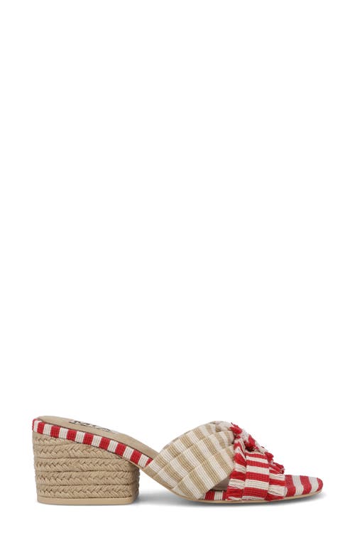 Mia Isandra Block Heel Sandal In Natural/red