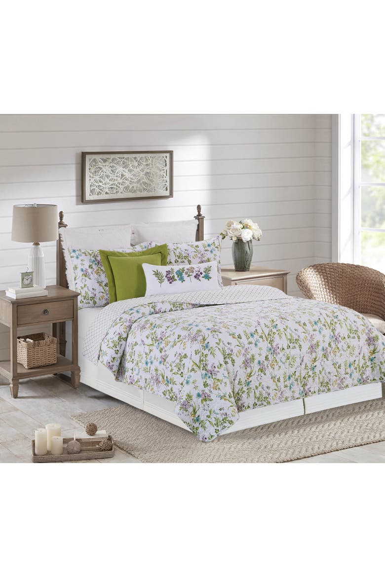 Carley Quilt Set Bedding Collection, Main, color, Green