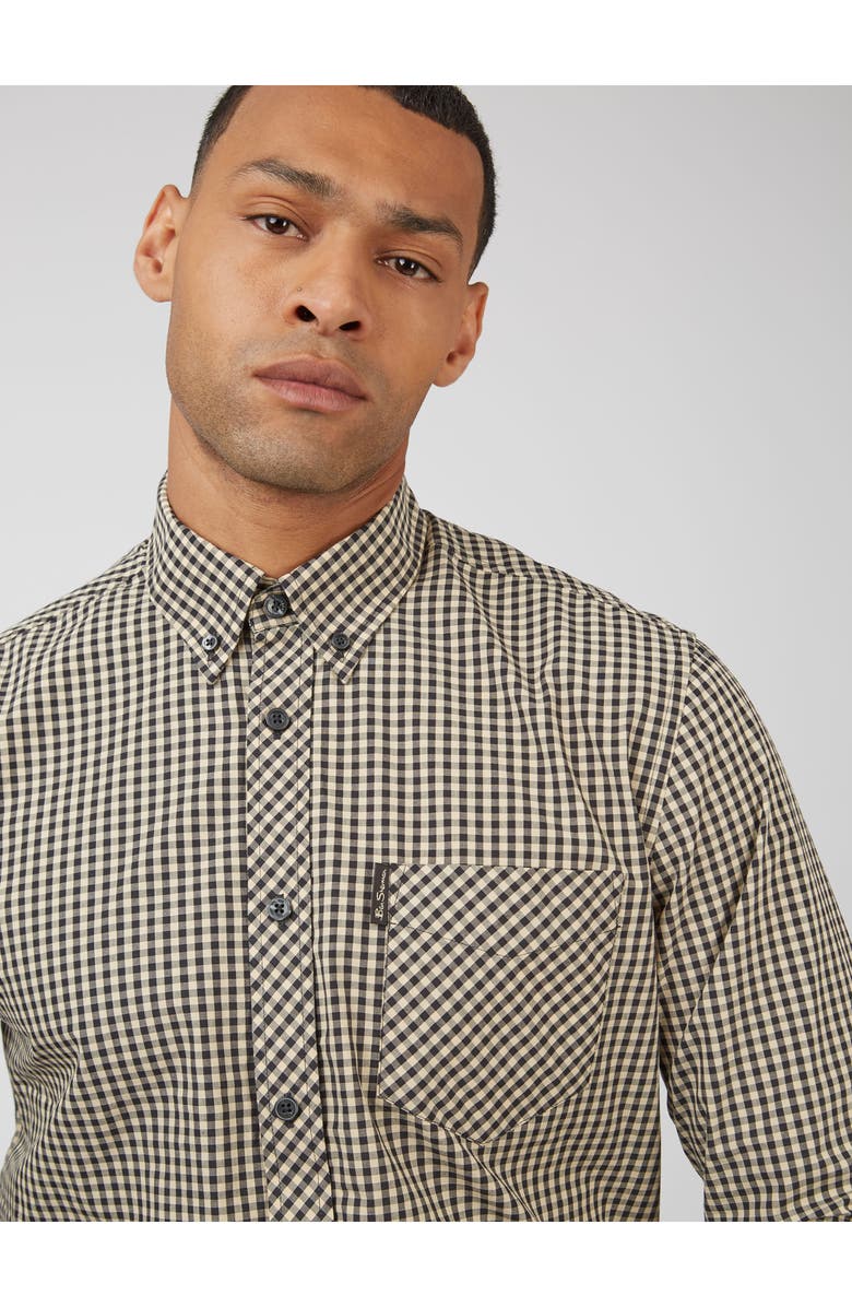 Ben Sherman Check Cotton Button-Down Shirt, Alternate, color, 