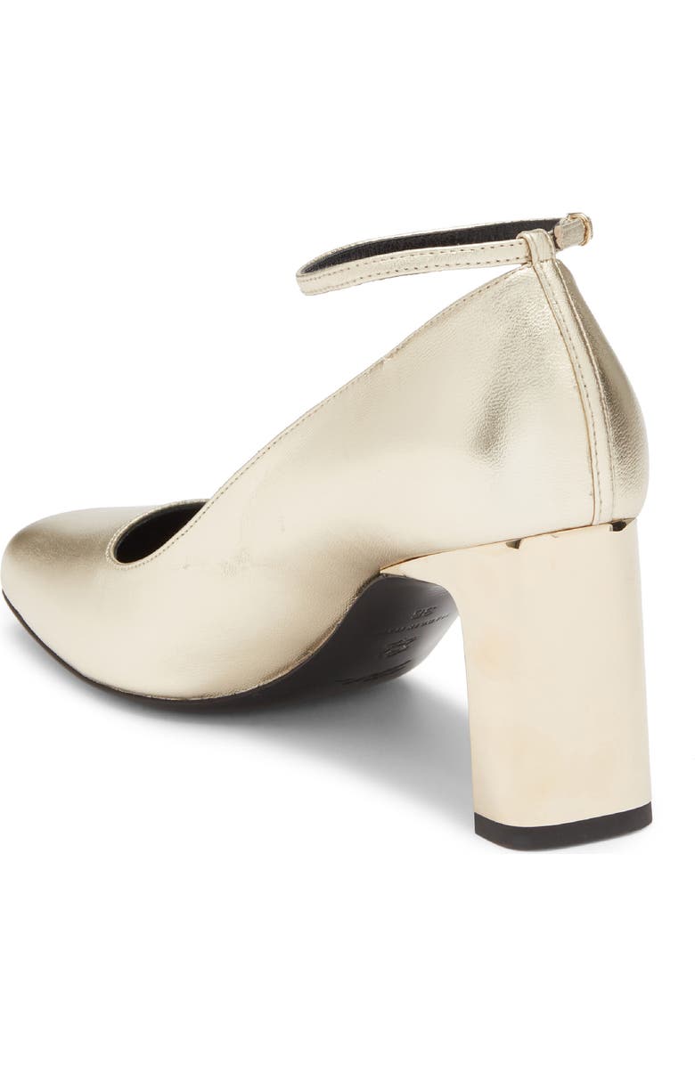 Longchamp Block Heel Pump, Alternate, color, Pale Gold