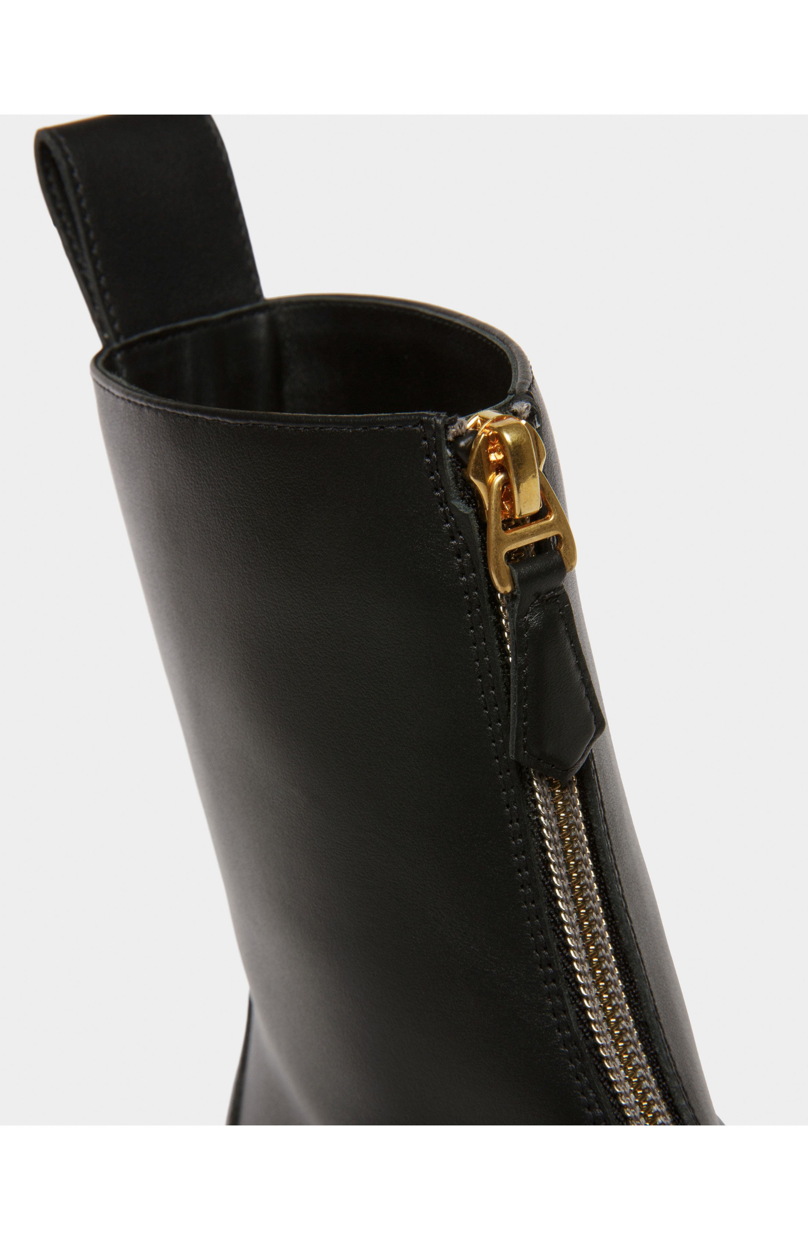 Bally Giuli Leather Booties, Alternate, color, Black