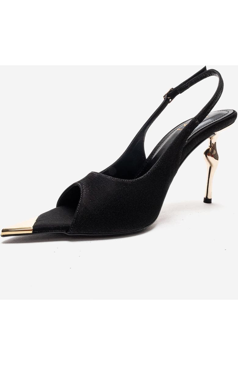 Prologue Shoes Amore Slingback Stiletto Pump, Alternate, color, Black