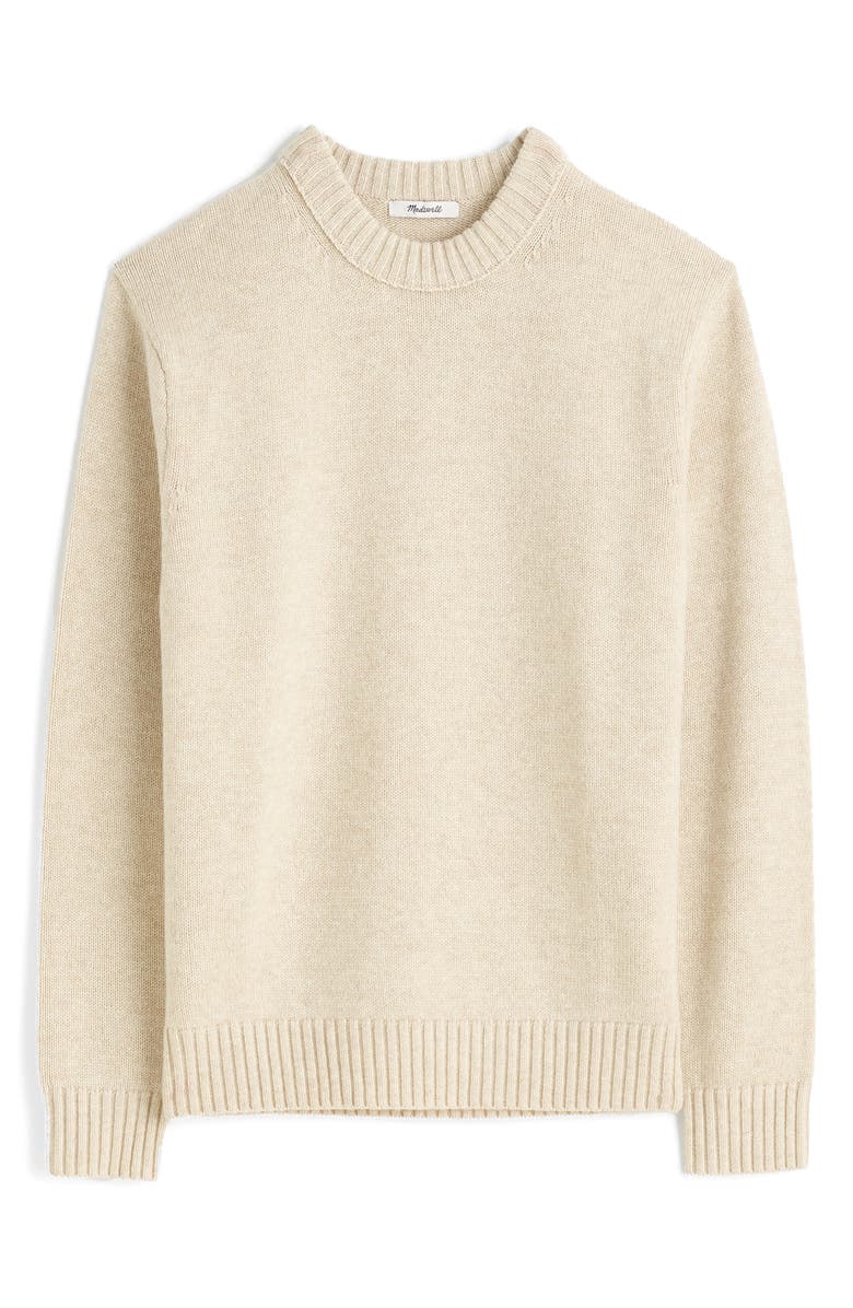 Madewell Wool & Cashmere Blend Sweater, Alternate, color, Heather Cream