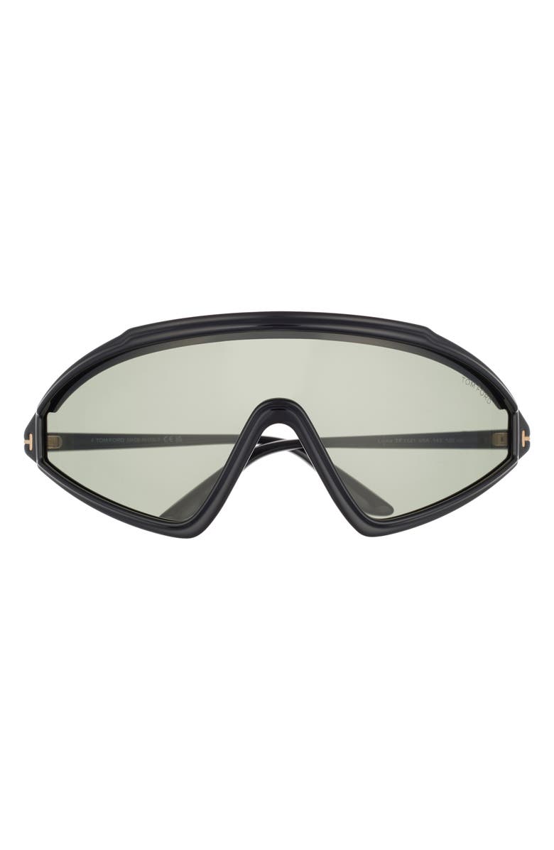 TOM FORD 00mm Shield Sunglasses, Main, color, Black/ Other / Smoke