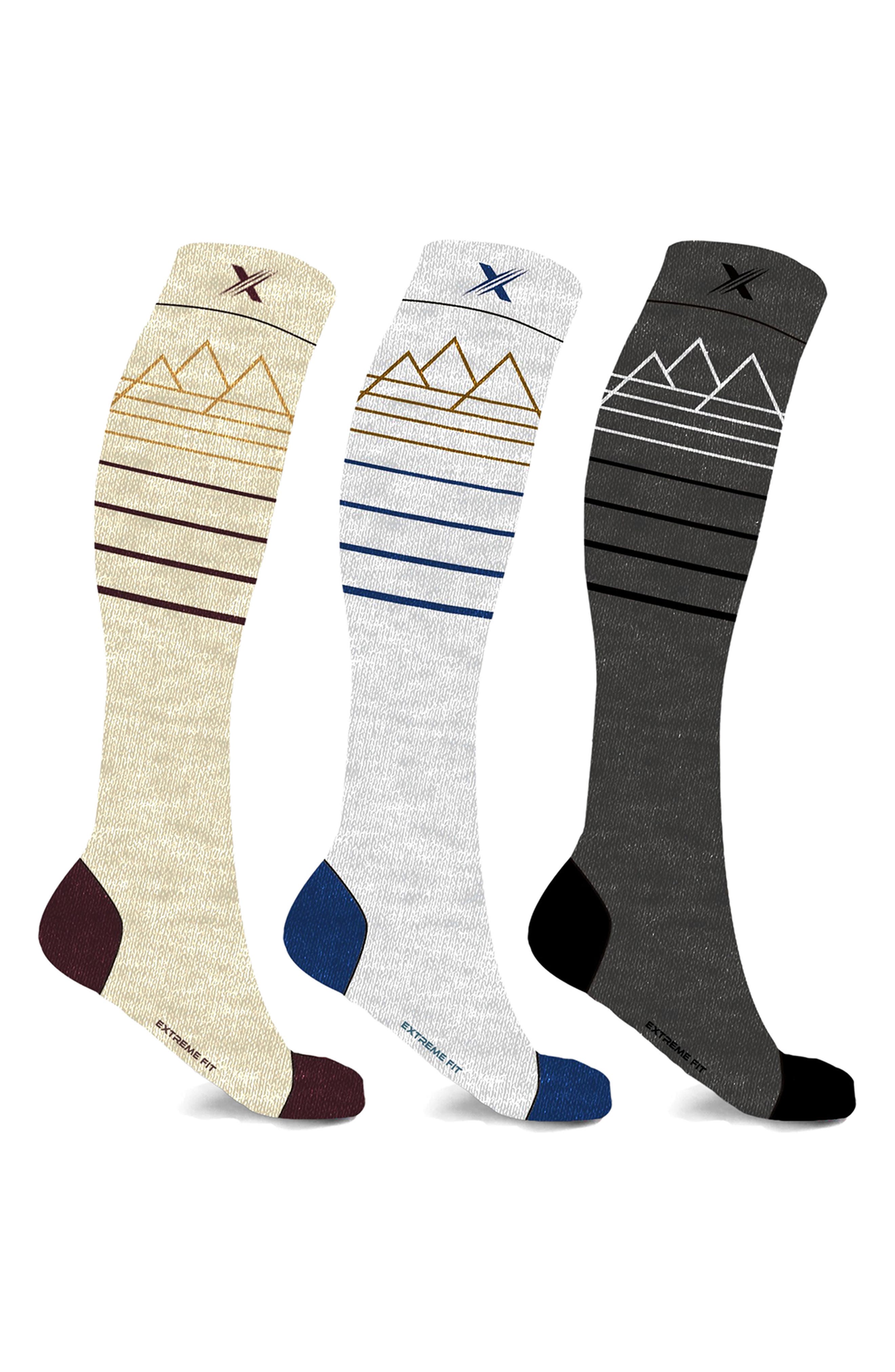 3-Pack Knee High Compression Socks