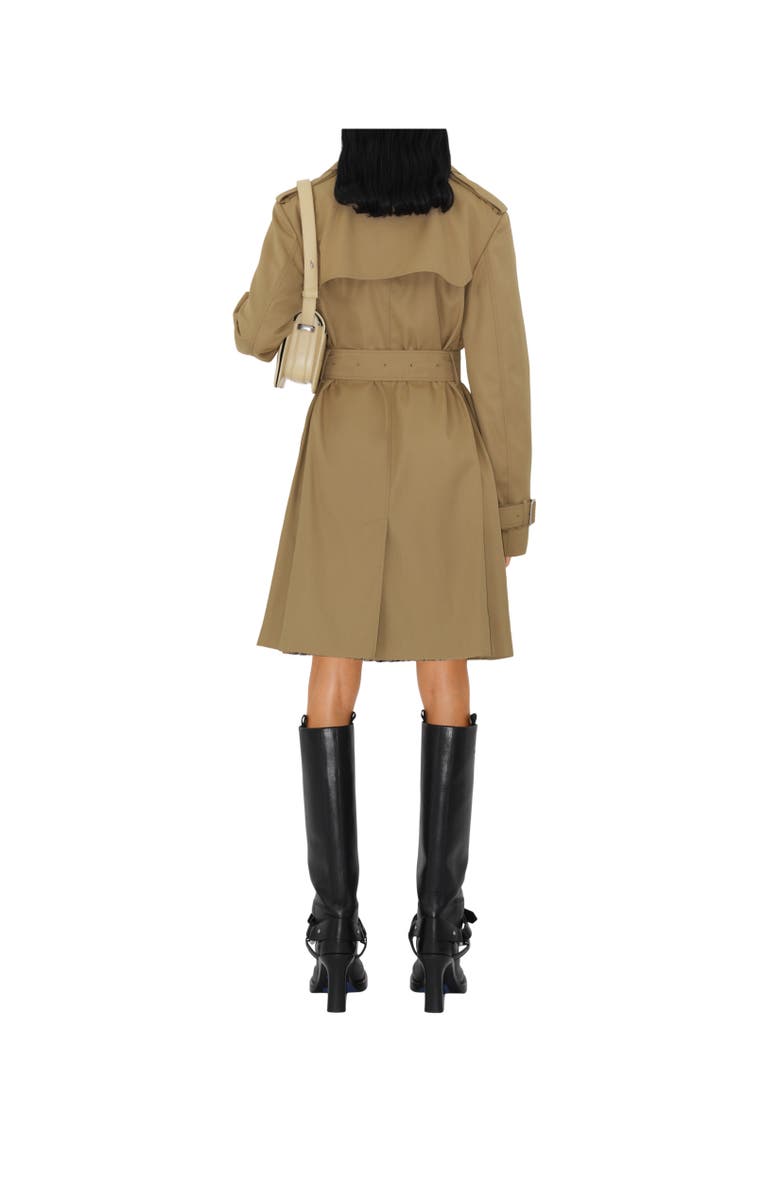 Burberry Mid-length Cotton Blend Trench Coat, Alternate, color, 