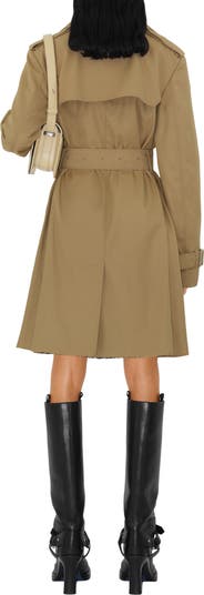 Burberry Mid-length Cotton Blend Trench Coat | Nordstrom