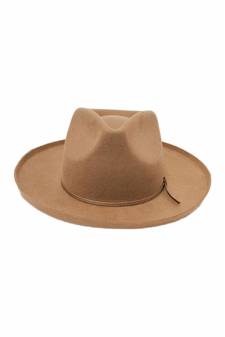 Clarksdale Teardrop Crown Fedora, Alternate, color, Tan