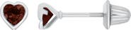 Mignonette Kids' Heart Birthstone Stud Earrings