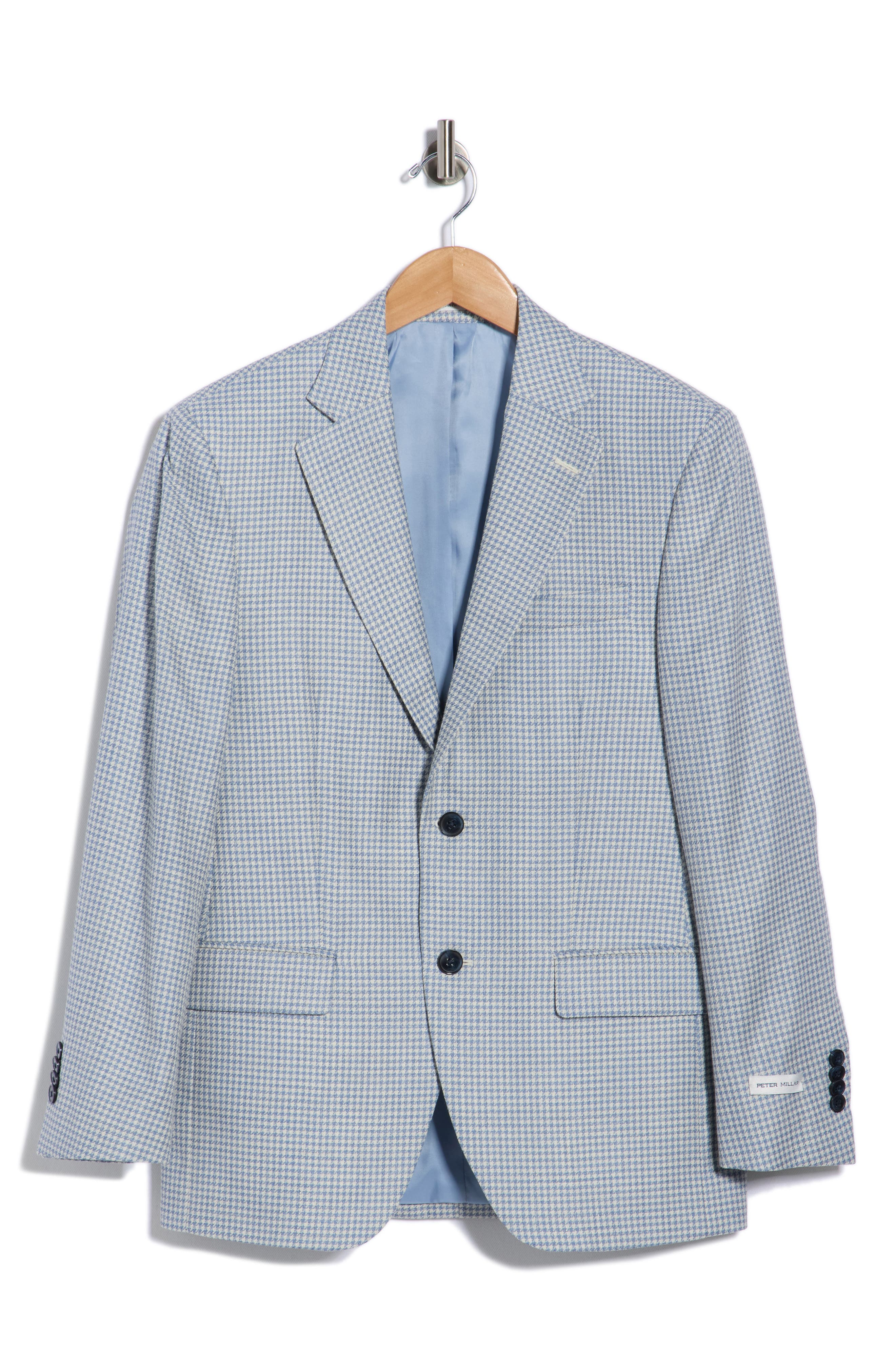 Peter Millar Flynn Classic Fit Houndstooth Wool Blend Sport Coat