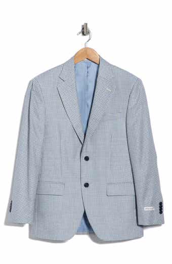 Peter Millar Flynn Classic Fit Houndstooth Wool Blend Sport Coat