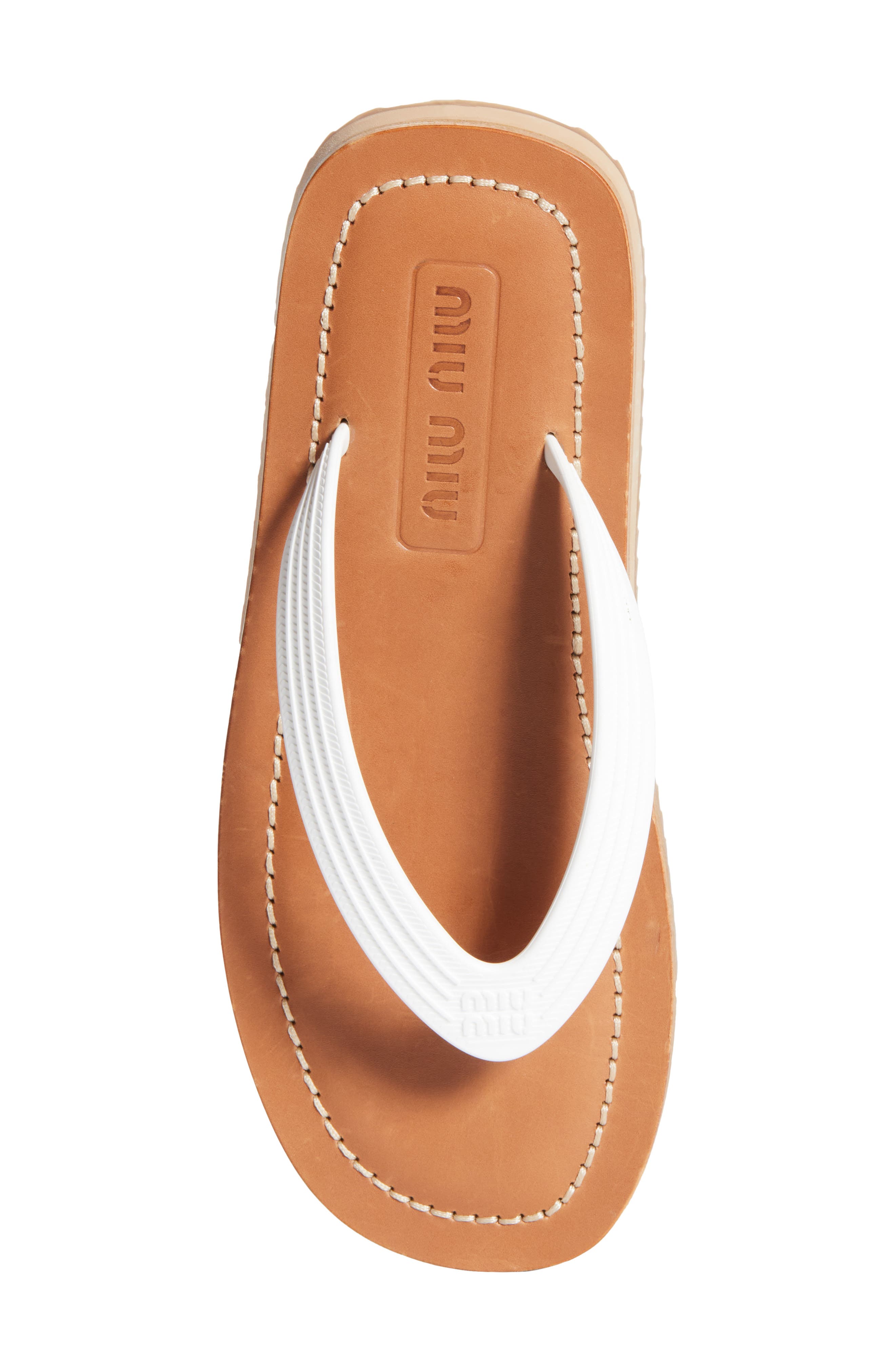 Miu Miu Flip Flop, Alternate, color, White
