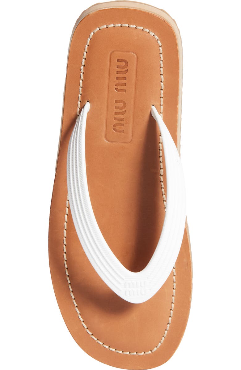 Miu Miu Flip Flop, Alternate, color, White