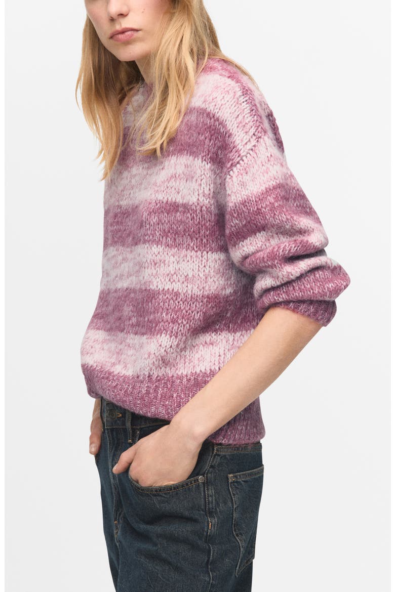 Stripe Oversize Sweater, Main, color, PASTEL PINK