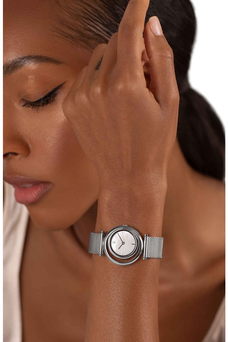 Eclipse Watch, Alternate, color, White Pearl-Silver