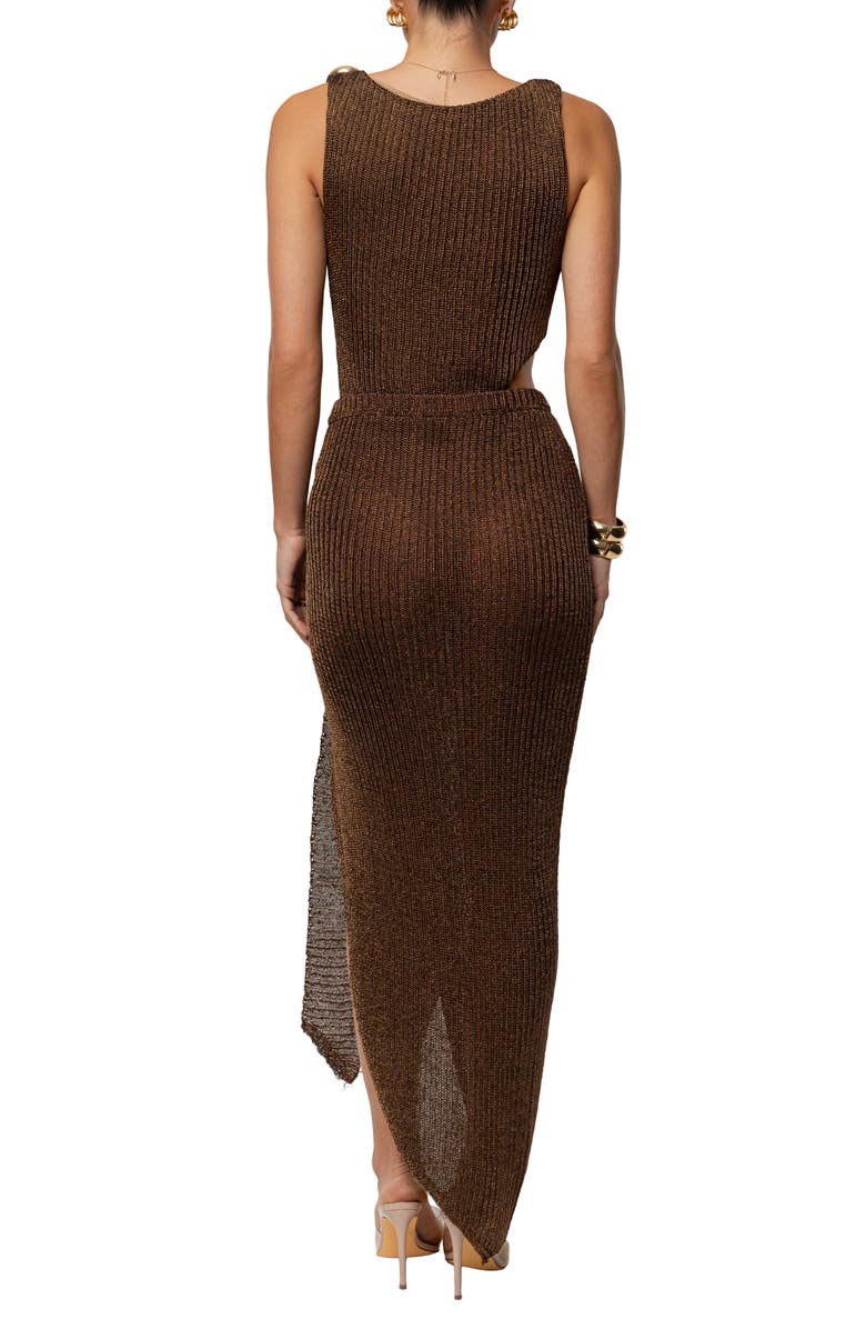 JLUXLABEL Luminous Sweater Bodysuit, Alternate, color, Brown