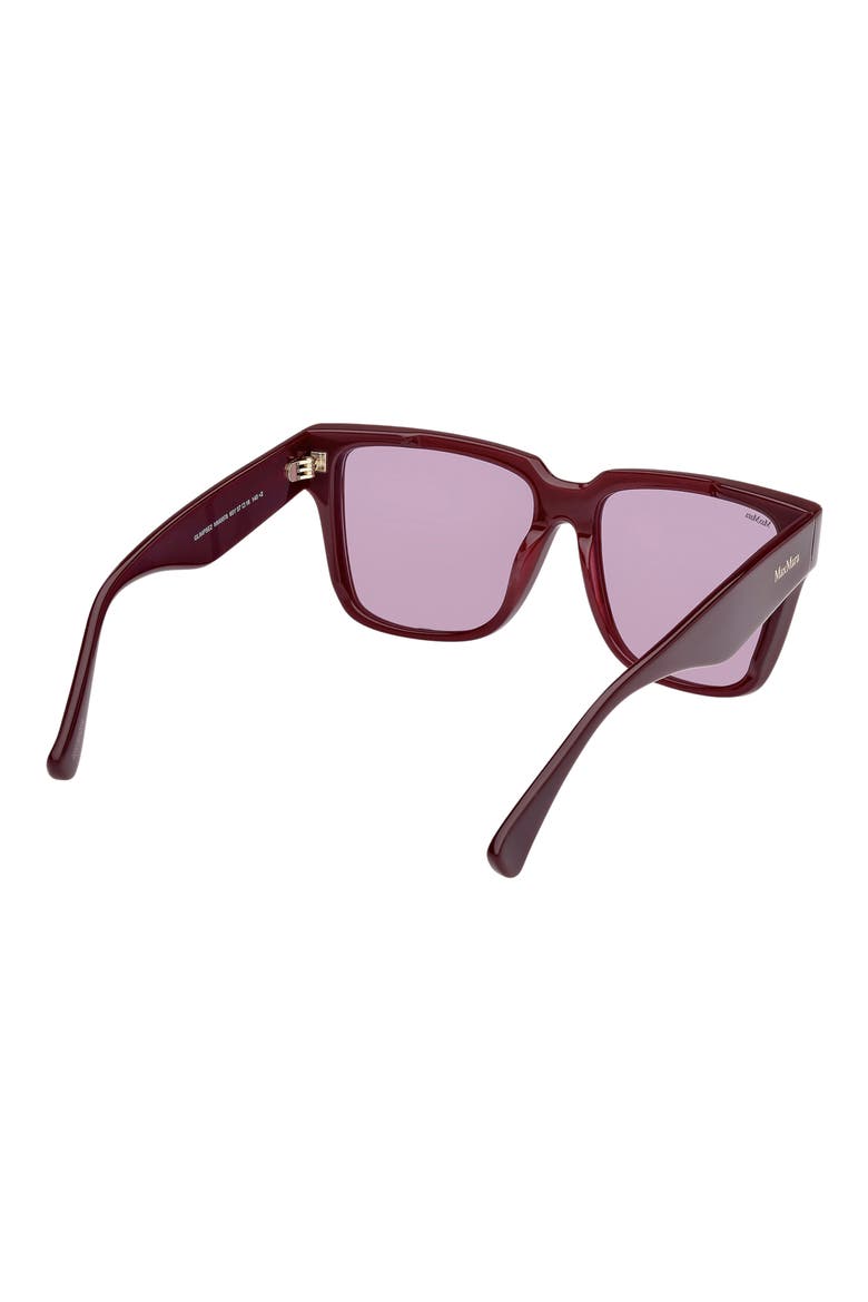 Glimpse2 57mm Gradient Polarized Square Sunglasses, Alternate, color, SHINY BORDEAUX / VIOLET LENSES