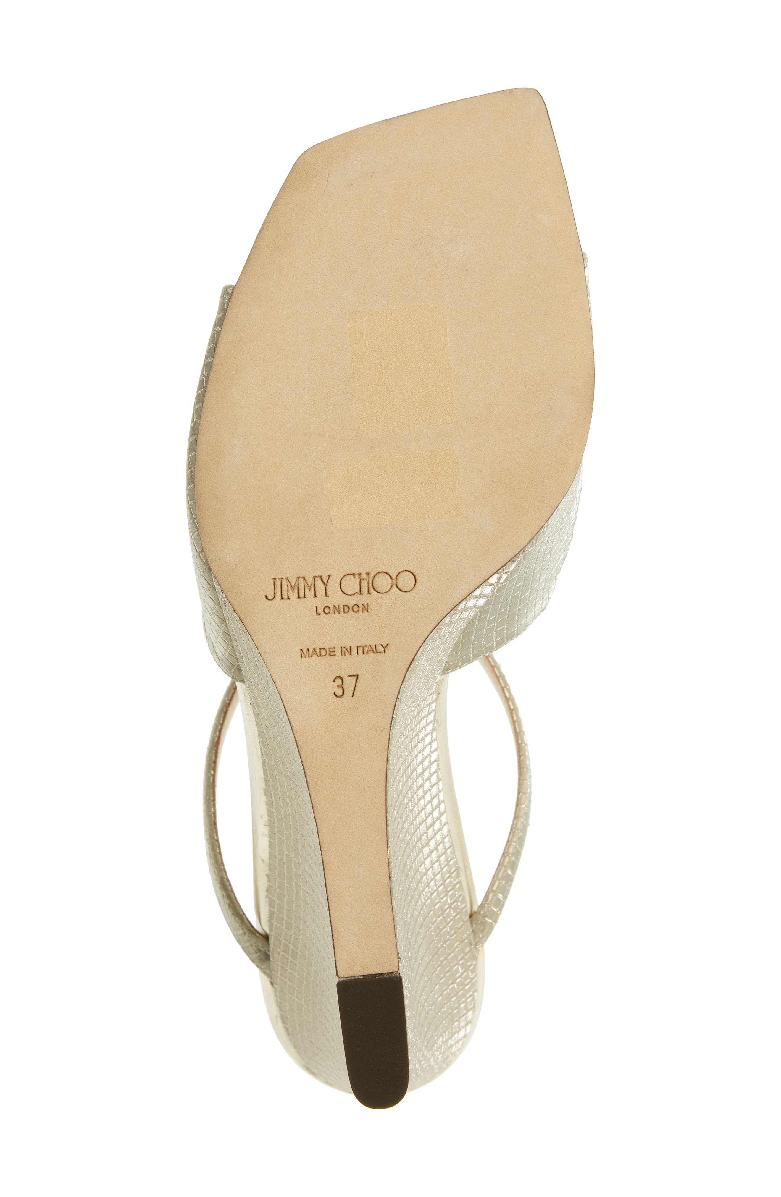 Jimmy Choo Anise Lizard Embossed Strappy Slide Wedge Sandal, Alternate, color, 