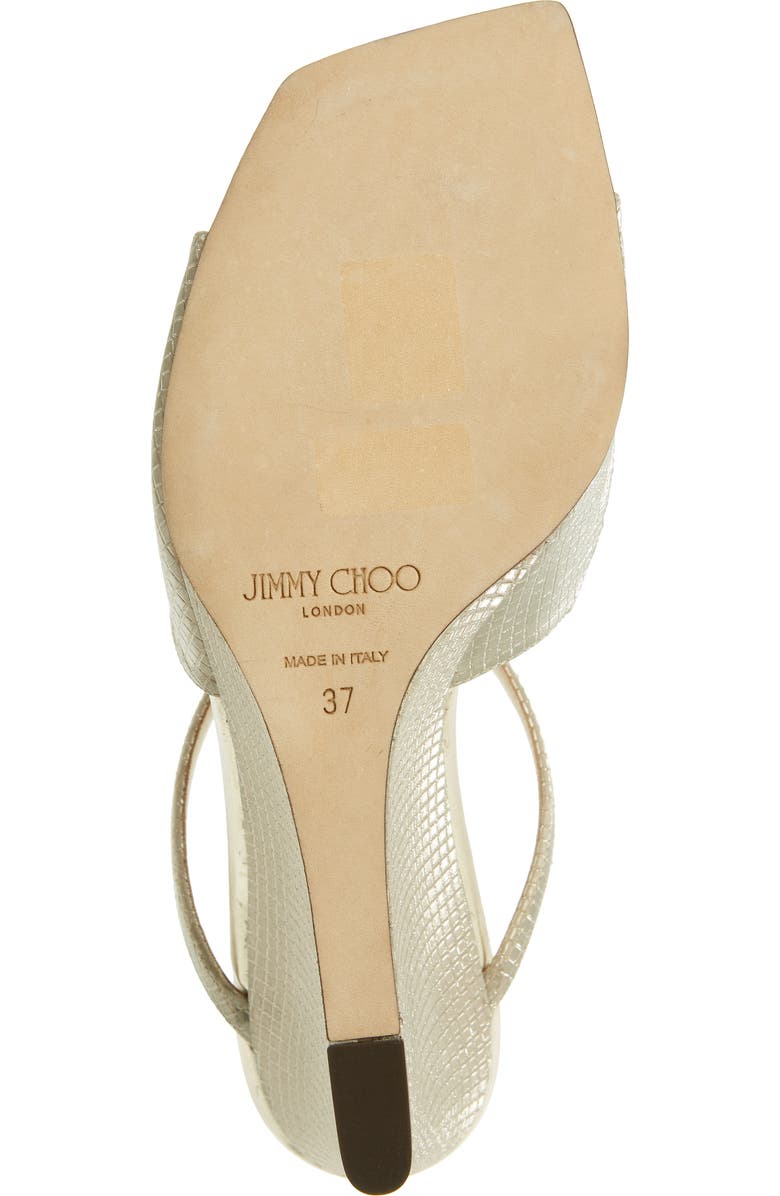 Jimmy Choo Anise Lizard Embossed Strappy Slide Wedge Sandal, Alternate, color,