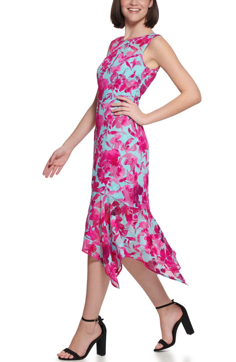 Venus corded lace-trimmed floral-print silk-crepe midi dress DÔEN da
