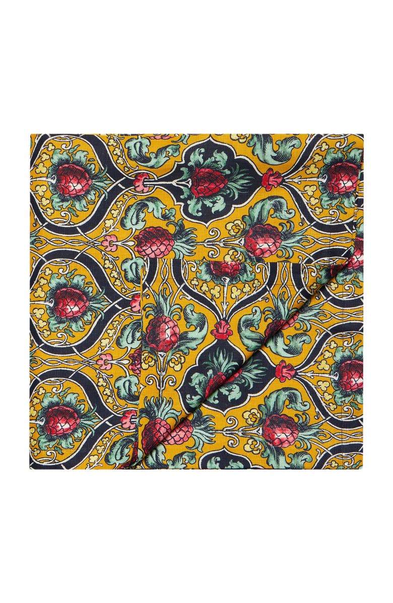 La DoubleJ Large Tablecloth (66.9"x137.8") Ananas Yellow, Main, color, 