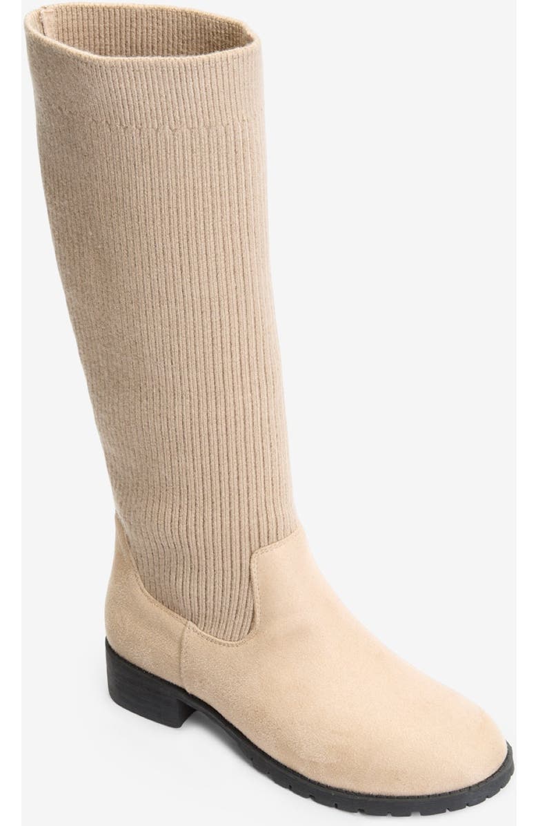 Comfortview The Antonella Tall Calf Boot, Alternate, color, Oatmeal