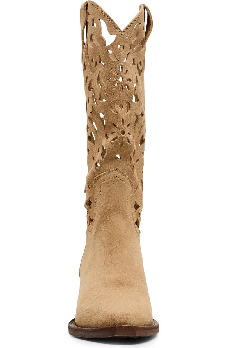Steve Madden Albany Cutout Western Boot, Alternate, color, Taupe Suede