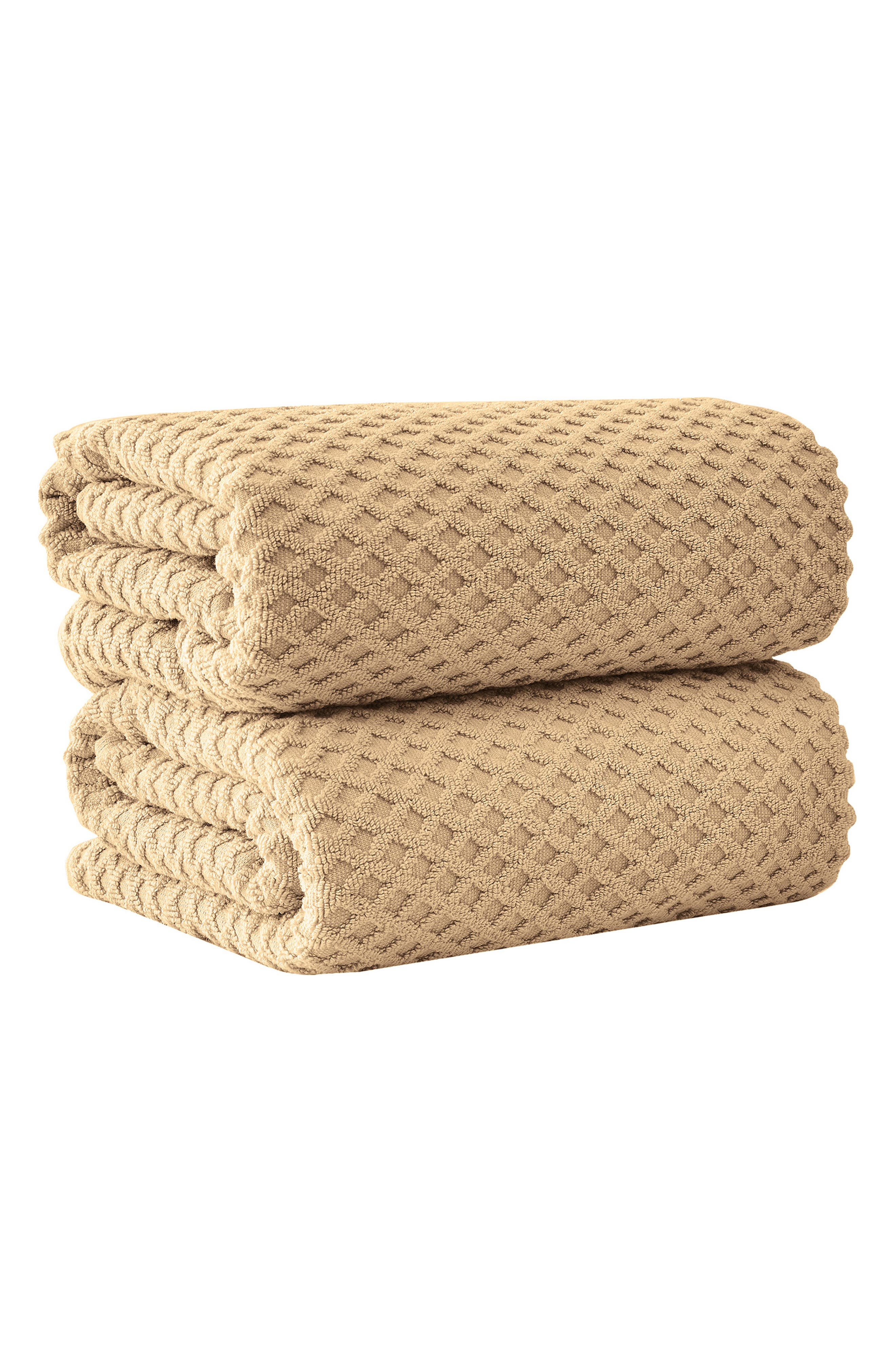 Woven & Weft 2-Pack Diamond Cotton Bath Sheets