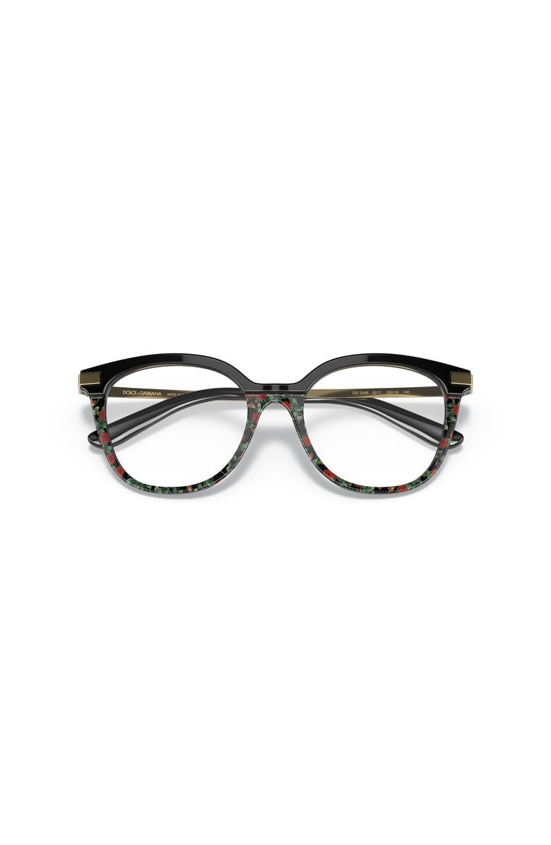 Dolce&Gabbana 52mm Phantos optical glasses, Alternate, color, Black