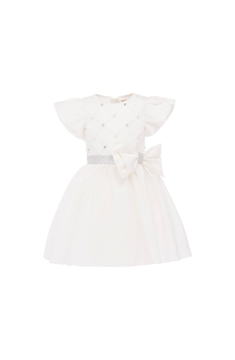 Tulleen Sevilla Teacup Bow Dress, Main, color, White