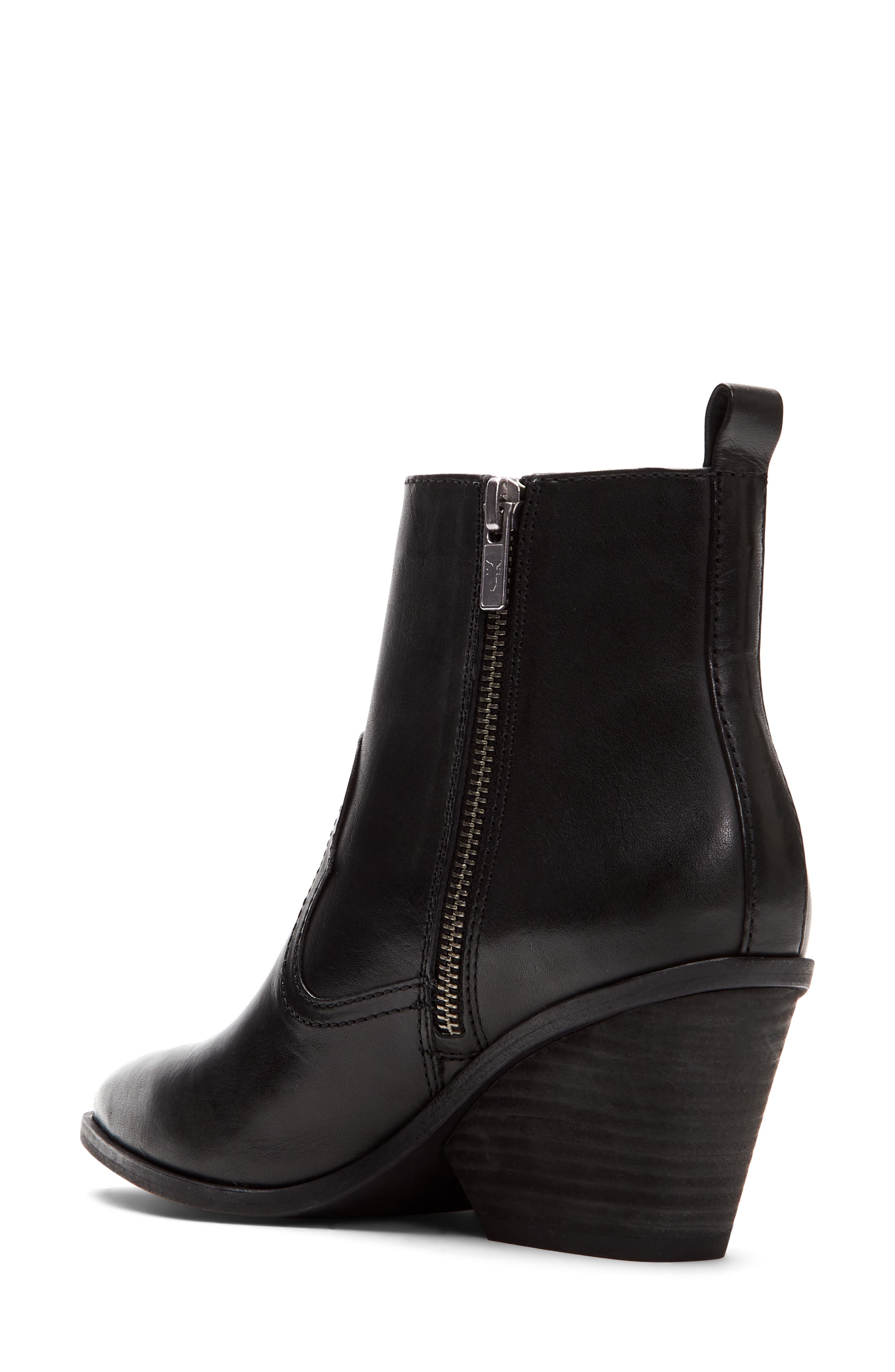 Amado Demi Wedge Bootie, Alternate, color, BLACK LEATHER