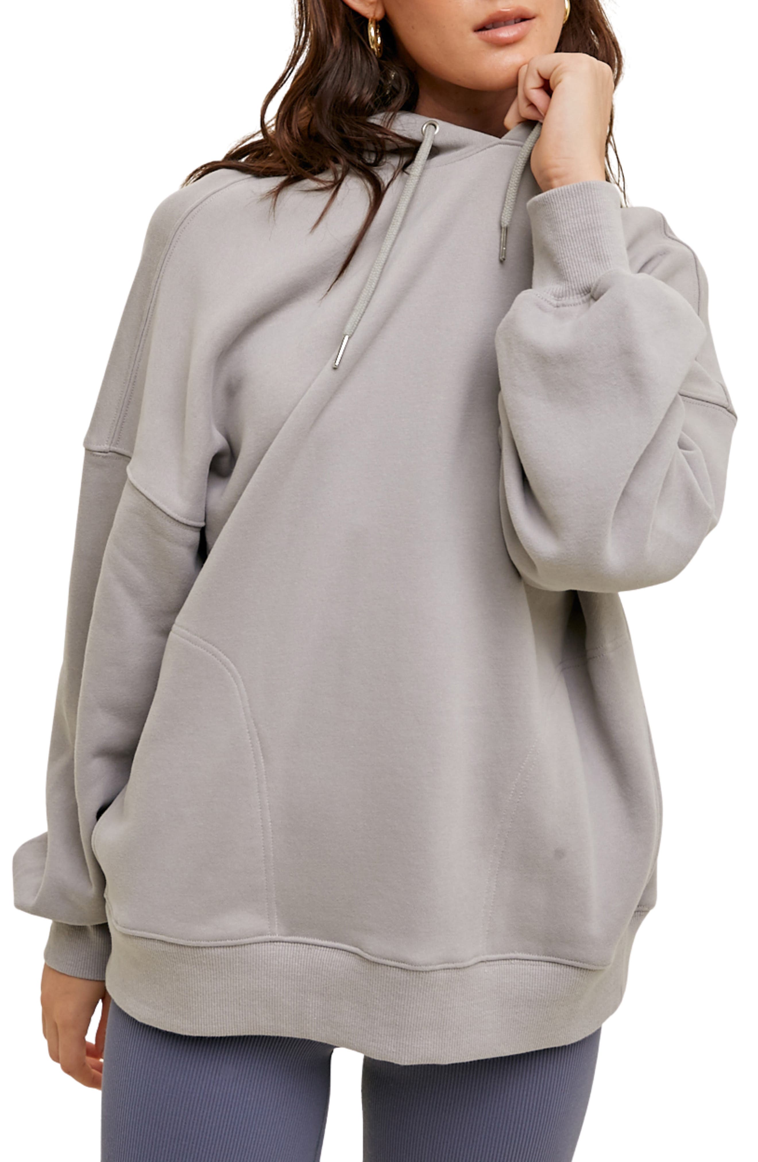 WISHLIST Oversize French Terry Pullover Hoodie