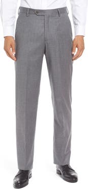 Berle Lightweight Flannel Flat Front Classic Fit Dress Trousers