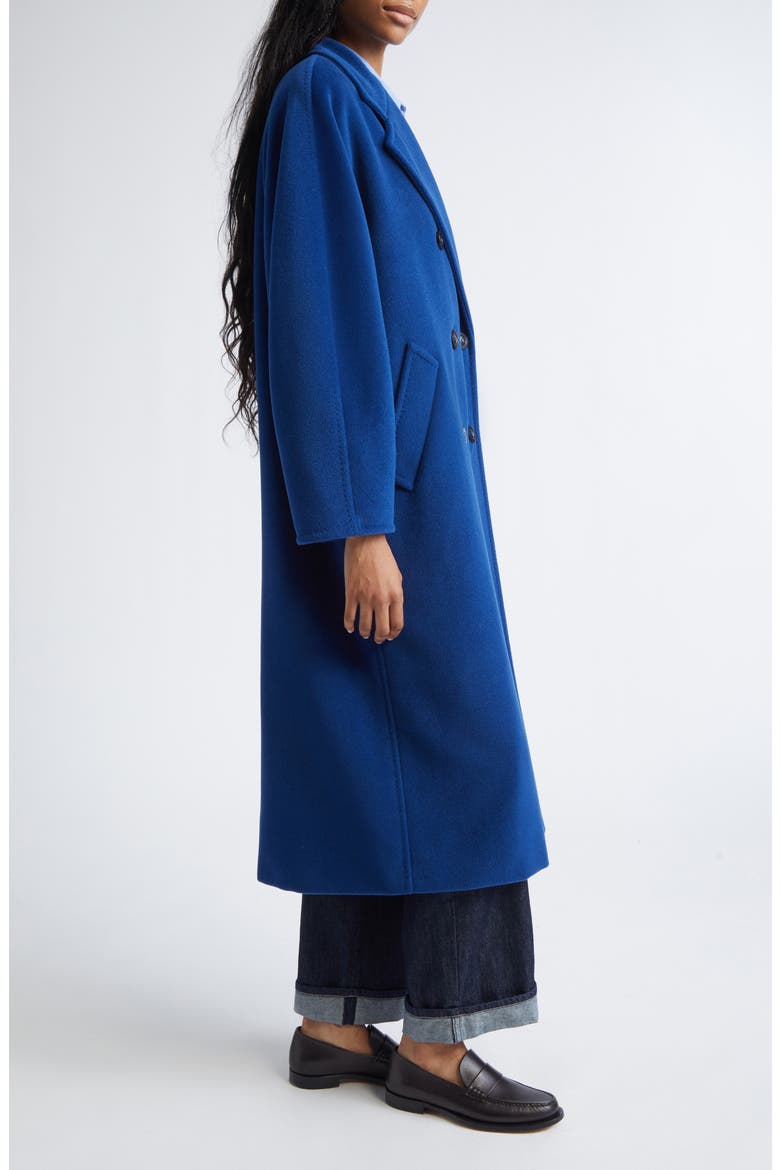 Madame Double Breasted Wool & Cashmere Coat, Alternate, color, CHINA BLUE