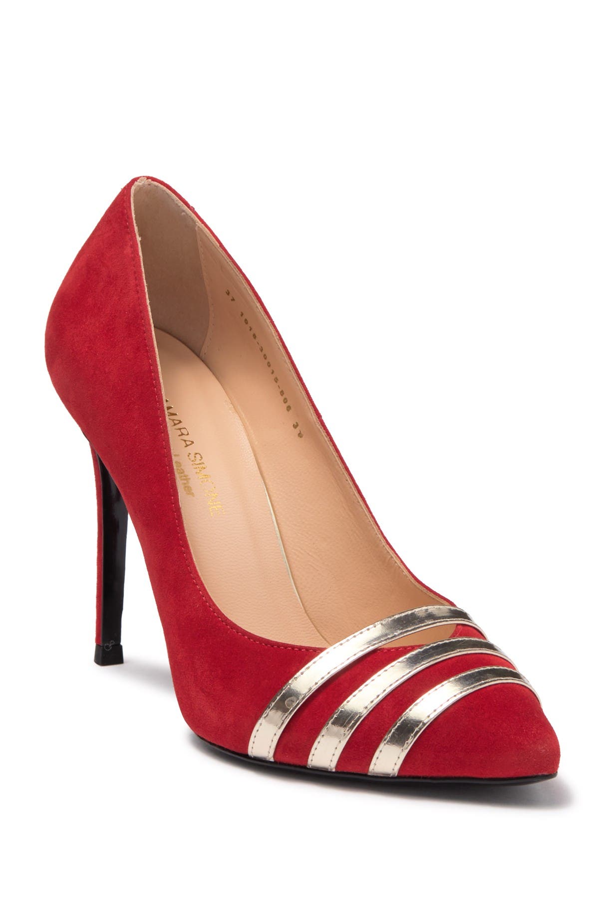 TAMARA SIMONE Pointed Toe Metallic Striped Pump (Women) | Nordstromrack